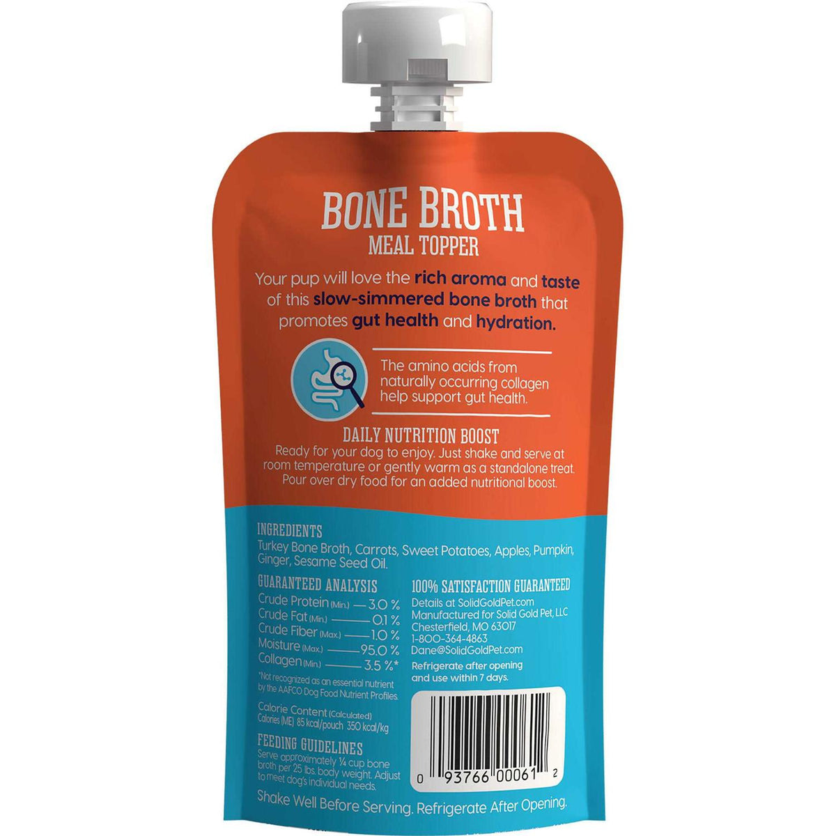 Solid Gold Turkey Bone Broth with Pumpkin & Ginger Dog Food Topper S9414