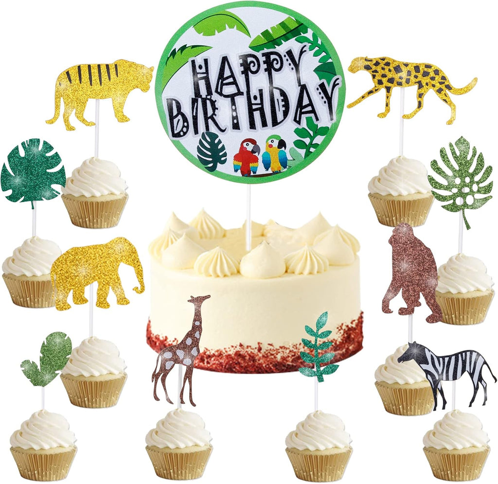 Safari Cake Topper and Cupcake Toppers H7848