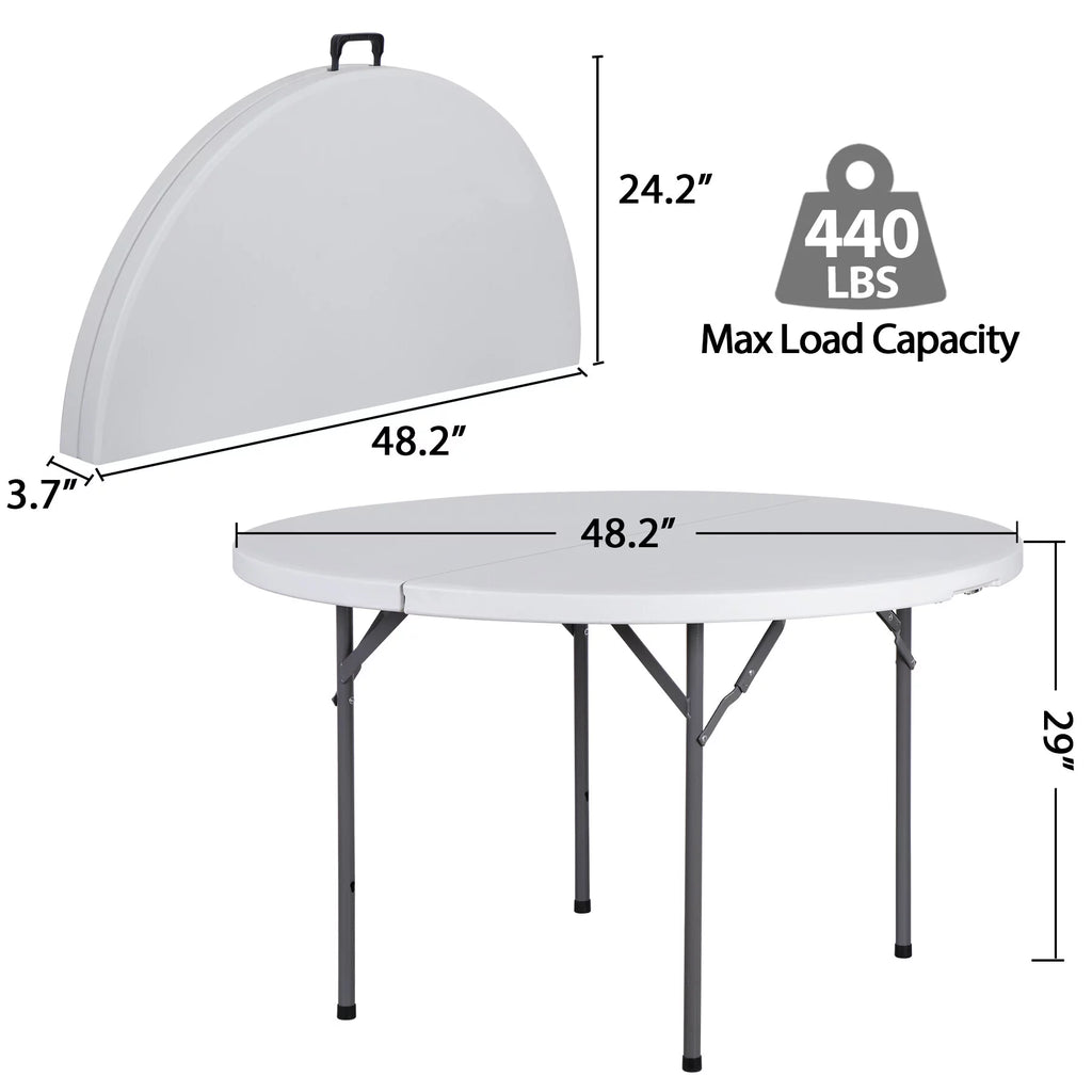 Black Round Foldable Plastic Table I198