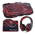 Backlit Gaming Keyboard Mouse Combo with LED Gaming Headset K25655