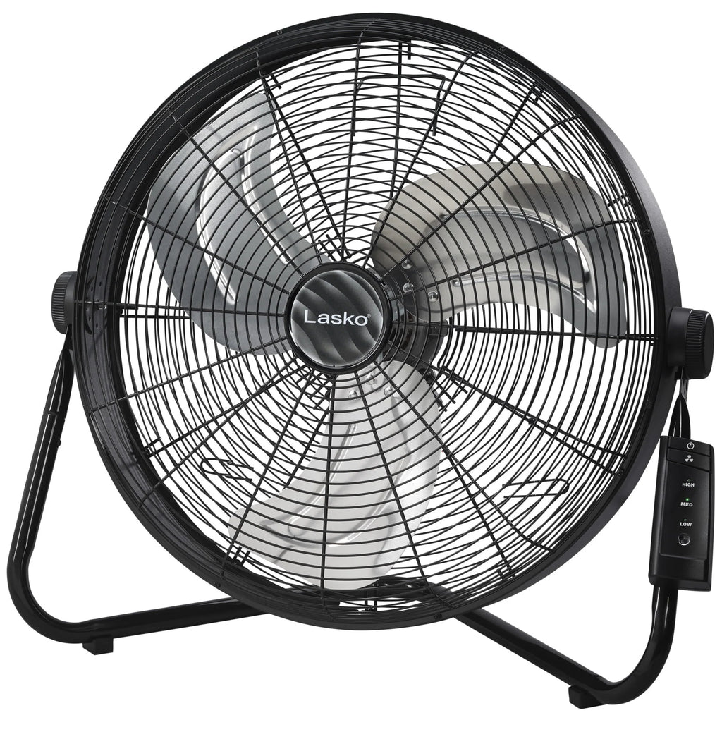 20 High Velocity Floor Fan with Remote, Black J98140