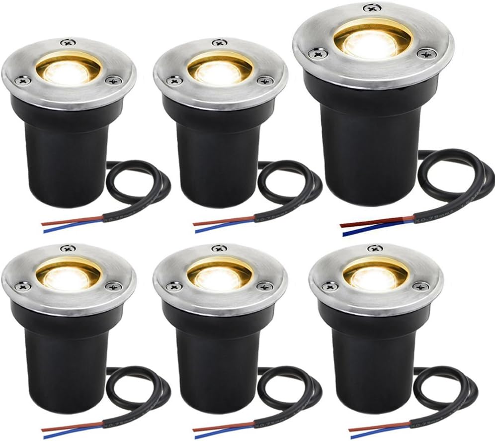 1W 12V-24V IP67 Waterproof LED Landscape Lights 6 Pack Warm White X69951