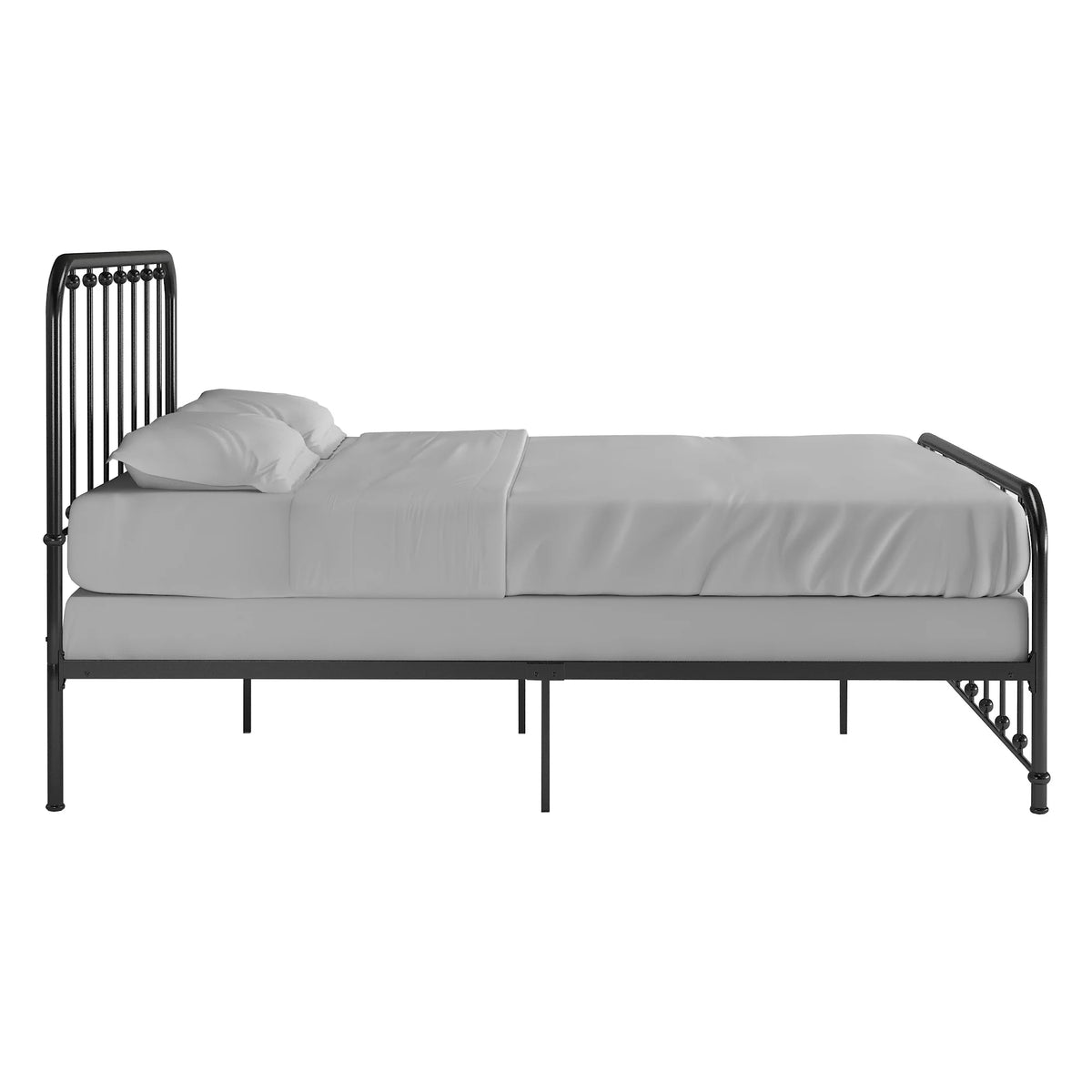 White Metal Platform Full Bed K8037