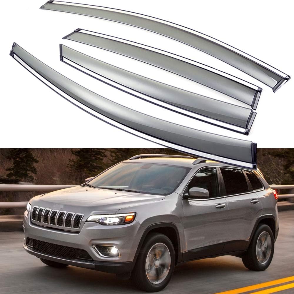 Car Window Visor Vent Shade Deflector Sun Rain Guards L29241