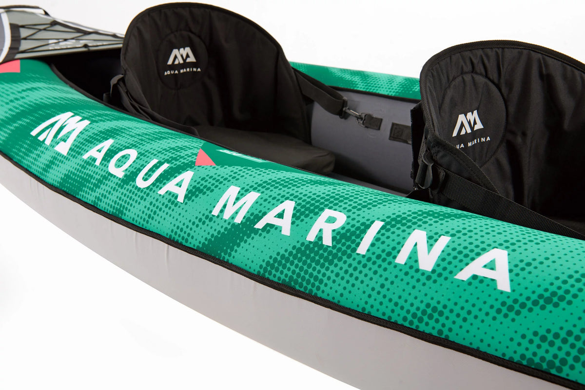 2 Person Inflatable Recreational Kayak with Carry Bag, Paddle, Fin, Pump & Safety Harness Z83629