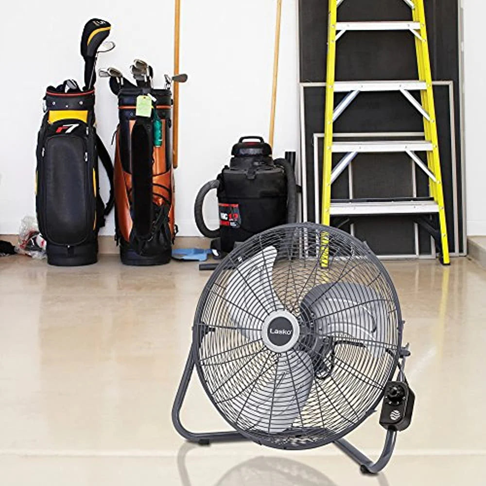 20 High Velocity Floor Fan with Remote, Black J98140