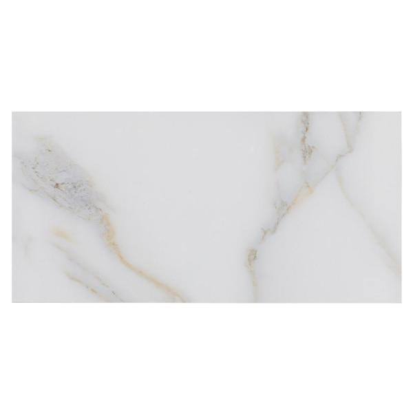 Calacatta Gold Matte Glass Wall Tile 4 in. x 8 in. 10 Pc X287