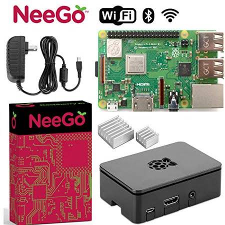 Raspberry Pi 3 B+ Black Case, 2.5A Power Supply & Heatsinks O545936