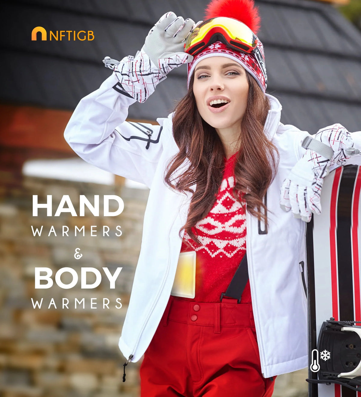 Body & Hand Warmers with Adhesive Backing, 40Pcs Disposable Warmers E932464