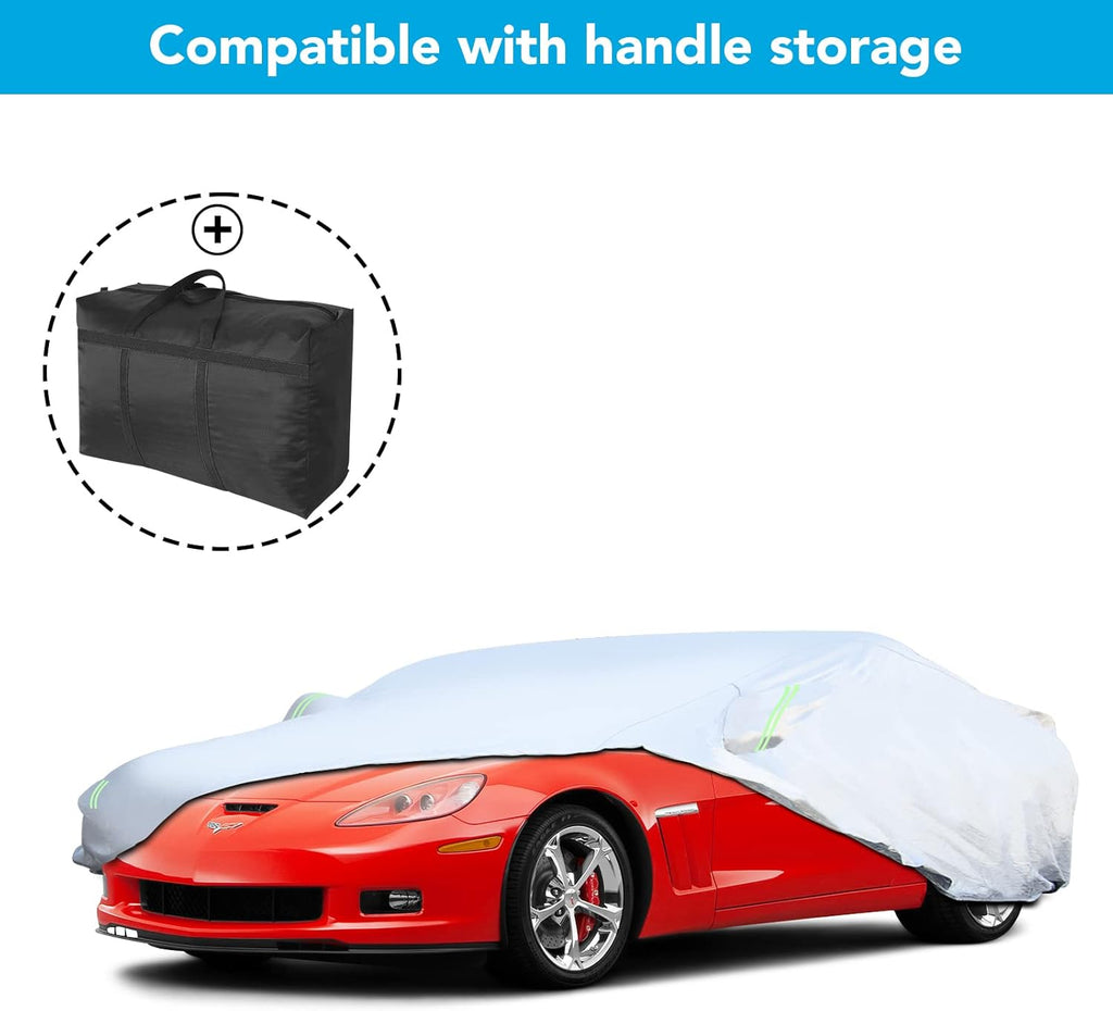 6 Layers All Weather Waterproof Car Cover with Zipper W702