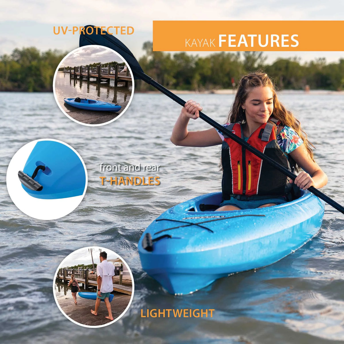 Green 8 ft. Sit-Inside Kayak N8557