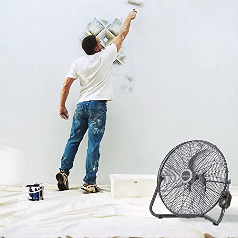 20 High Velocity Floor Fan with Remote, Black J98140