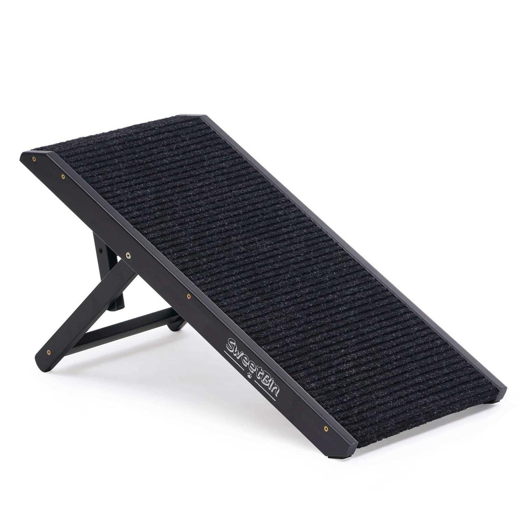 18 Tall Adjustable Wooden Folding Pet Ramp with Non Slip Carpet B745741