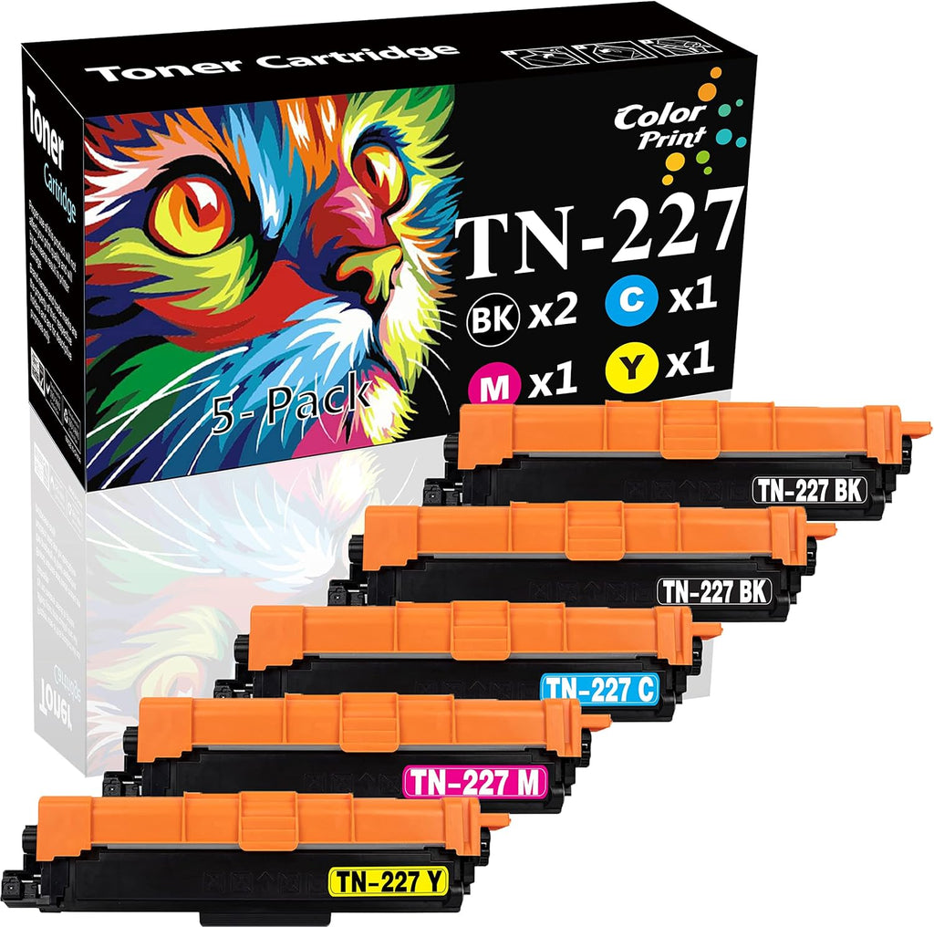 Compatible TN227 Toner Cartridge Replacement 5-Pack J5266