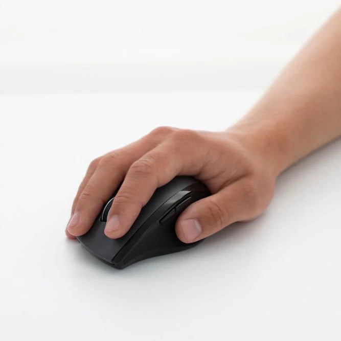 Wireless Keyboard and Mouse Combo, Full-Size, Black H49849