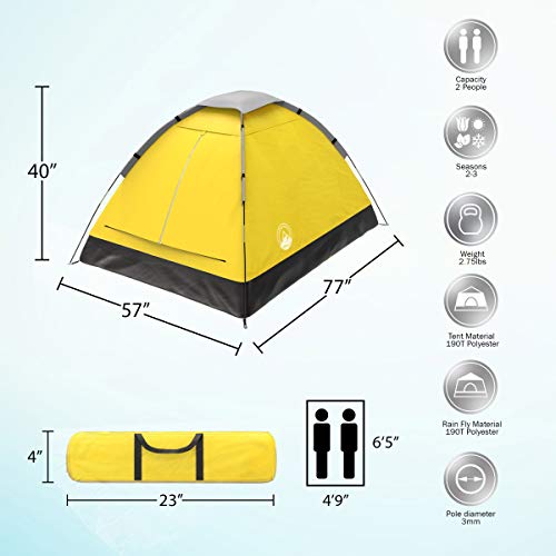 2 Person Dome Tent with Rain Fly & Carry Bag P844095