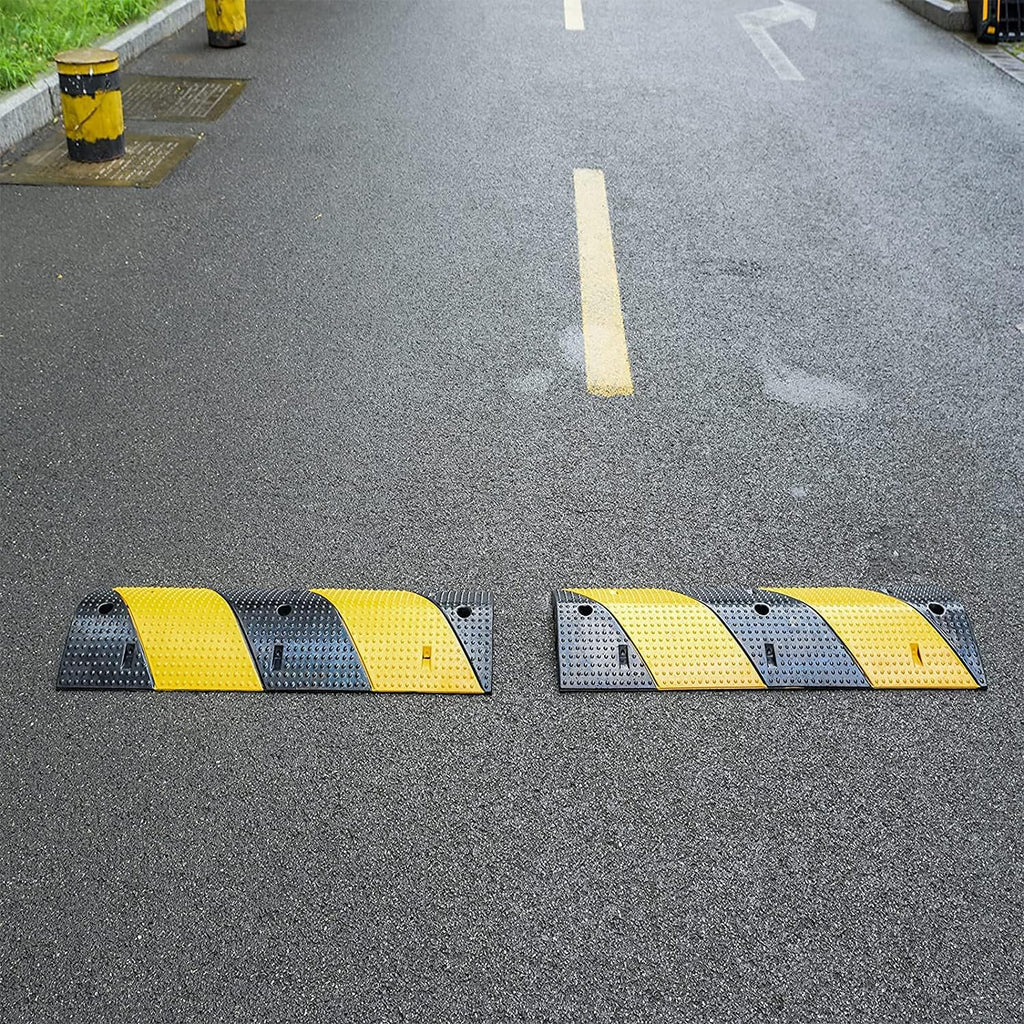 3FT Modular Rubber Speed Bump with 3 Bolts I915