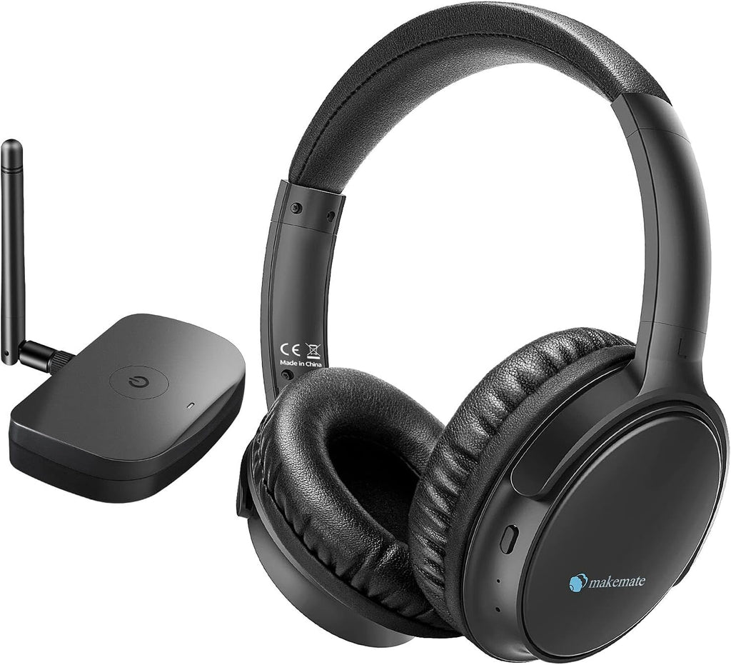 Wireless Headphones with Optical Bluetooth Transmitter, up to 165ft Range, Black U2795
