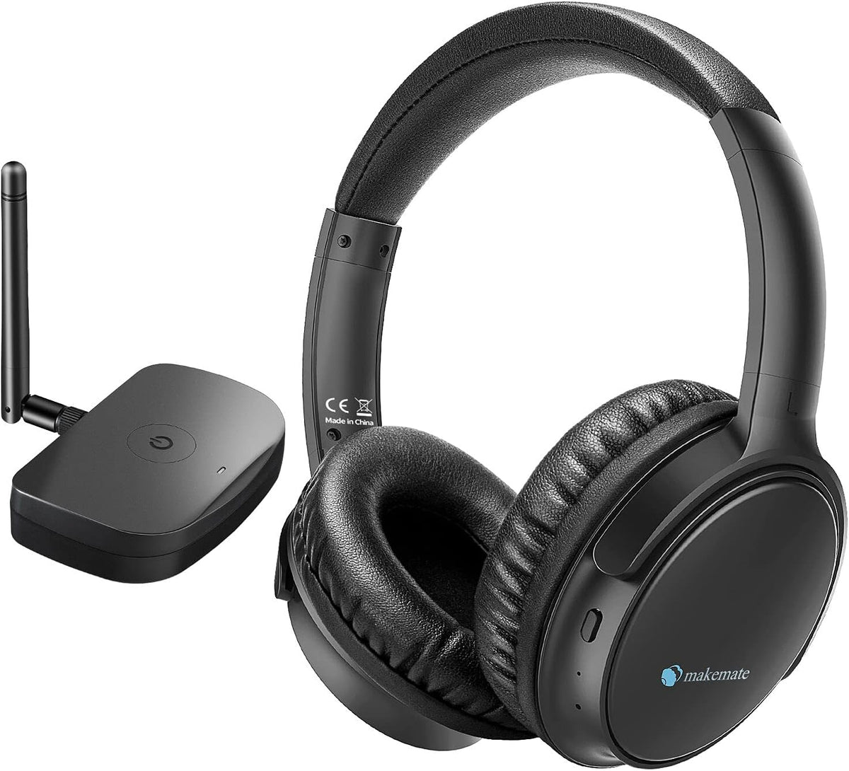 Wireless Headphones with Optical Bluetooth Transmitter, up to 165ft Range, Black U2795