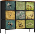 9 Fabric Drawer Dresser Storage Tower with Steel Frame A50659