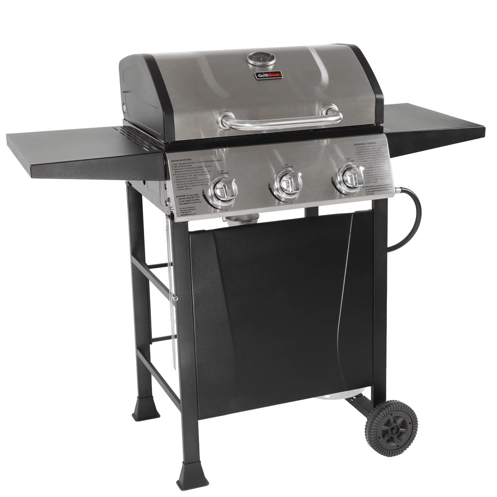 4-Burner Gas Grill with Side Burner and Side Shelves R528