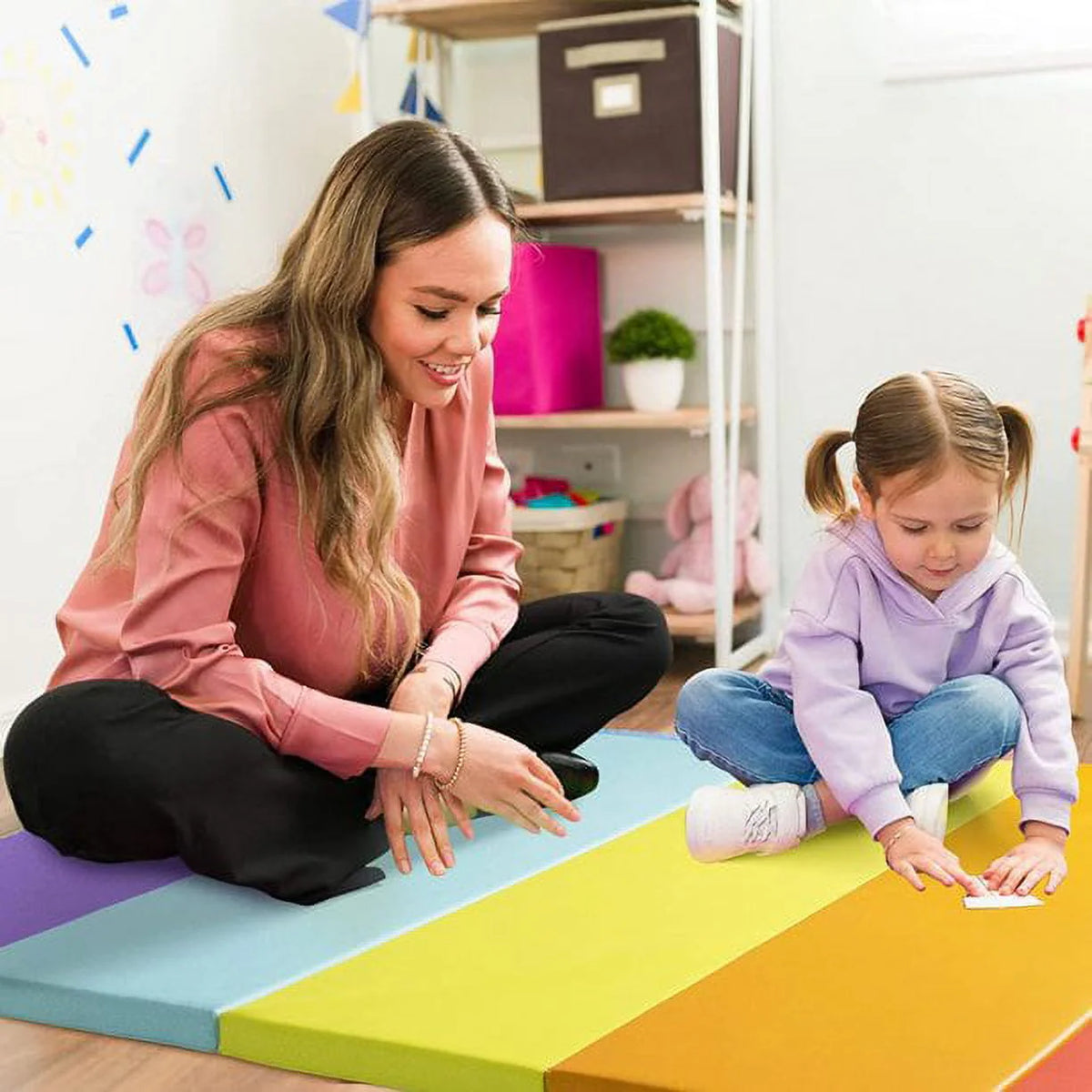 3' x 6' Kids Gymnastics Mat with Carrying Handles H9426