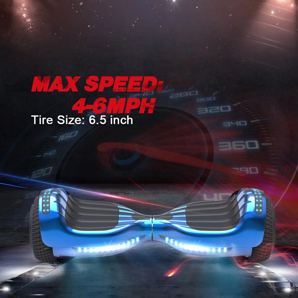 Chrome Blue Self Balancing Hoverboard with LED Light V9316
