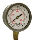 Stainless Steel 304 Liquid Filled Pressure Gauge Z4850