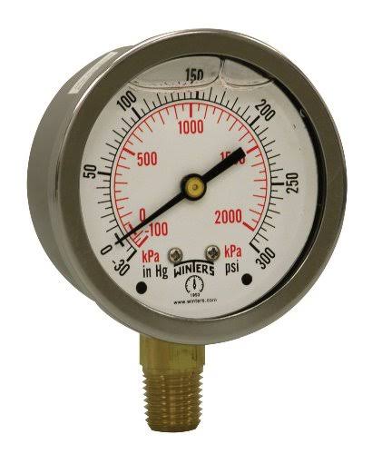 Stainless Steel 304 Liquid Filled Pressure Gauge Z4850