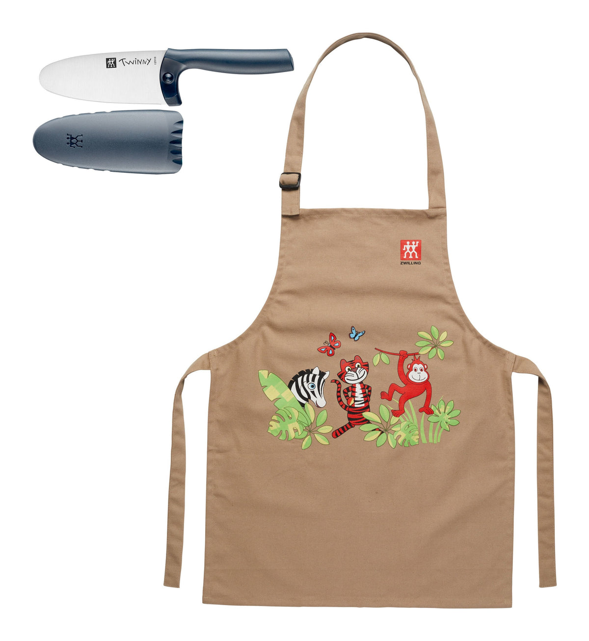 2pc Chef's Knife and Kids Apron Set in Blue W328518