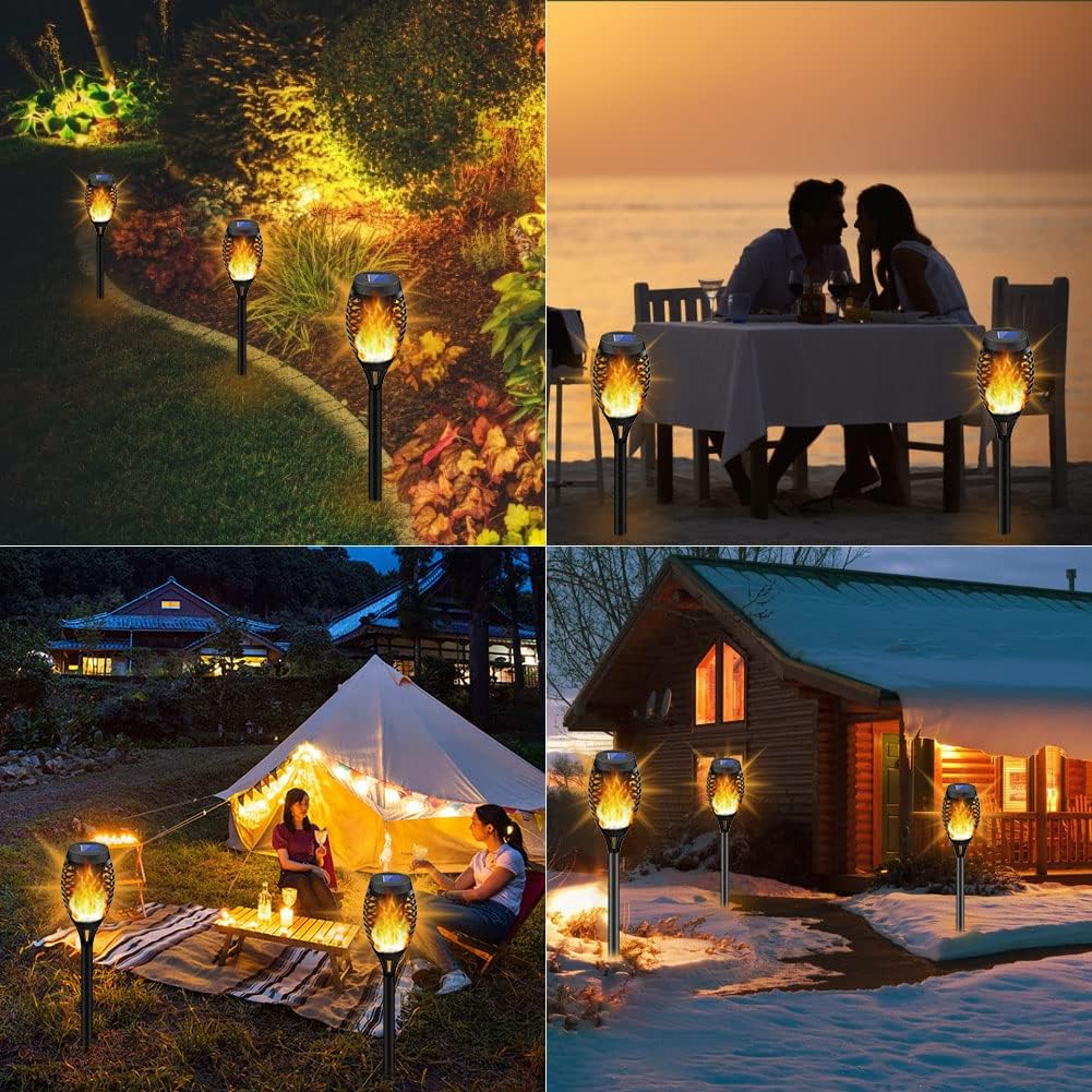 12 Pack Solar Torch Light with Flickering Flame V52856