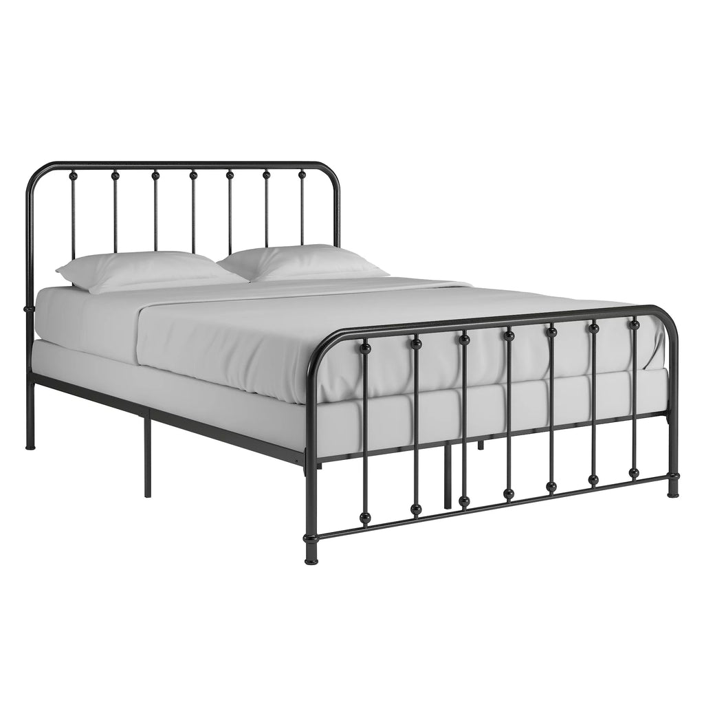White Metal Platform Full Bed K8037