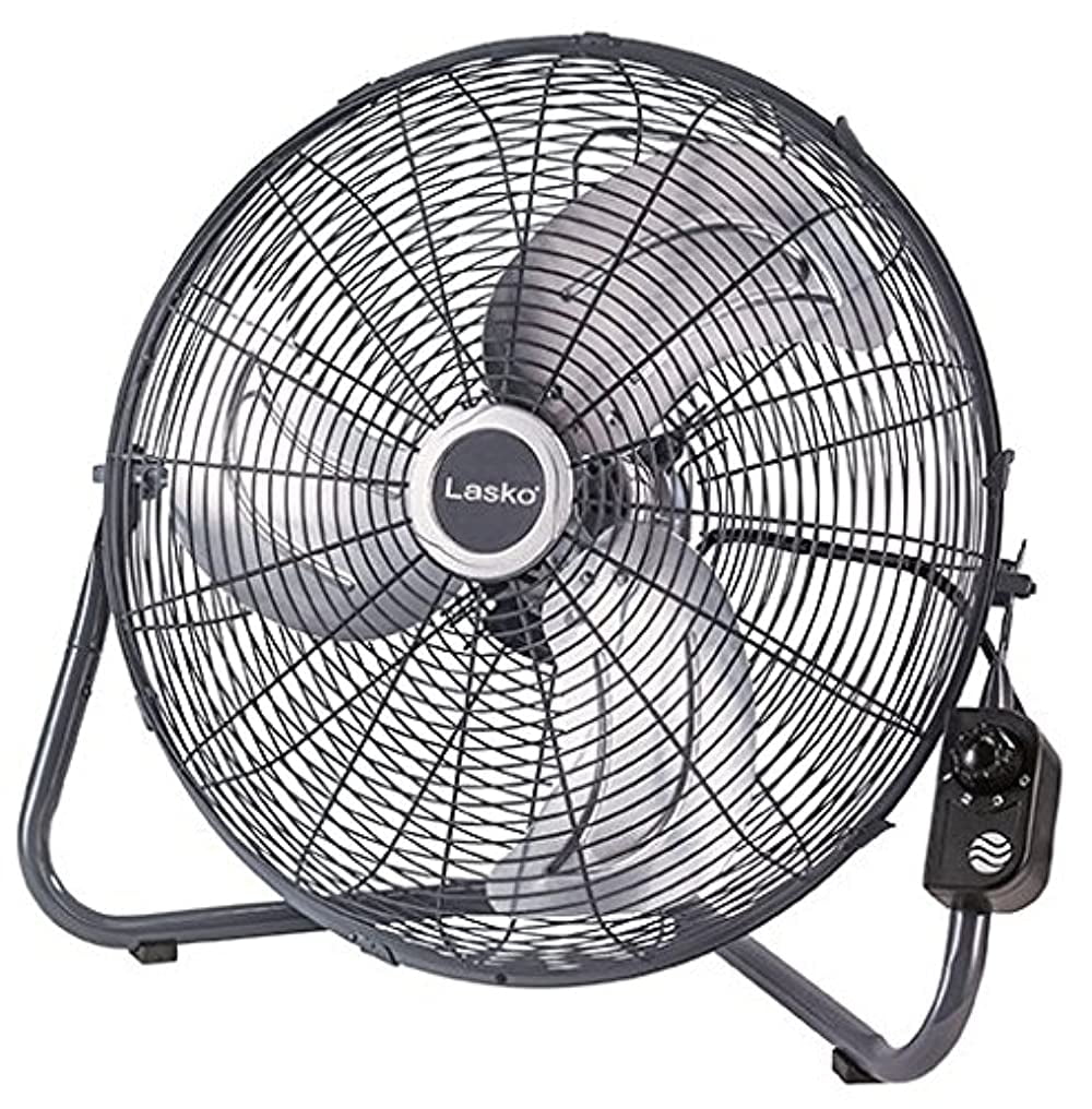 20 High Velocity Floor Fan with Remote, Black J98140
