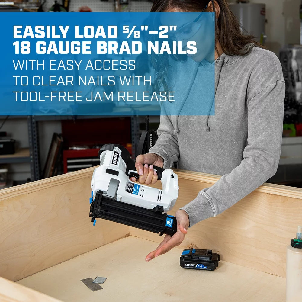 20-Volt 18-Gauge Battery-Powered Brad Nailer Kit I74909
