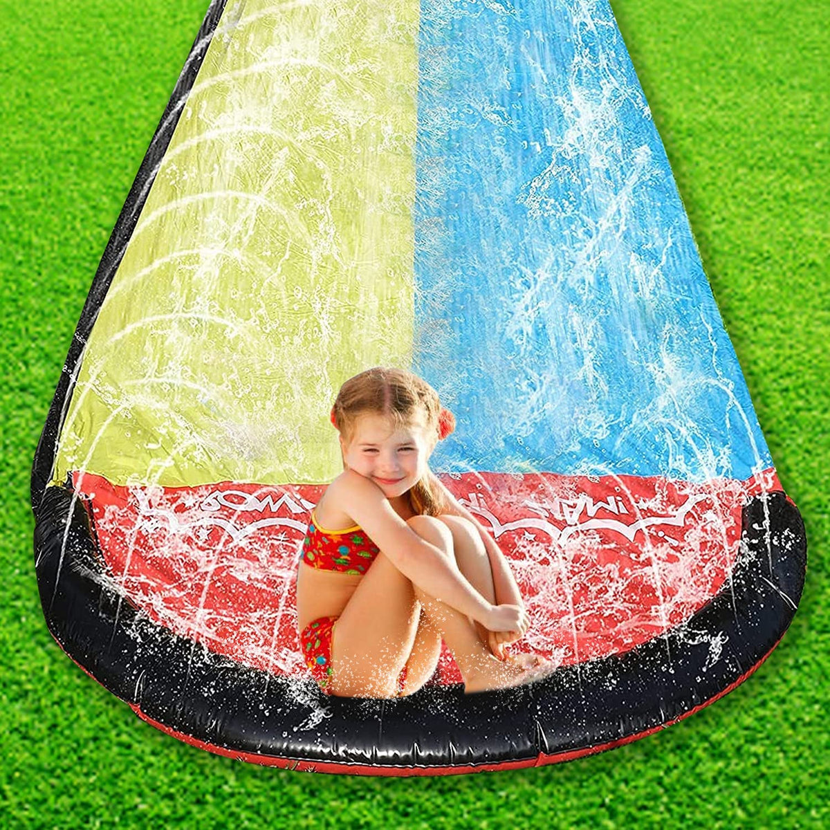 15.5ft Inflatable Water Slides for Kids J49750