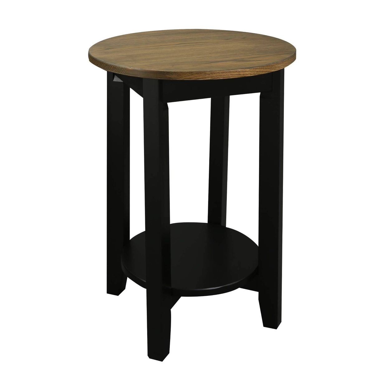 Round End Table with Solid Red Oak Top P87912