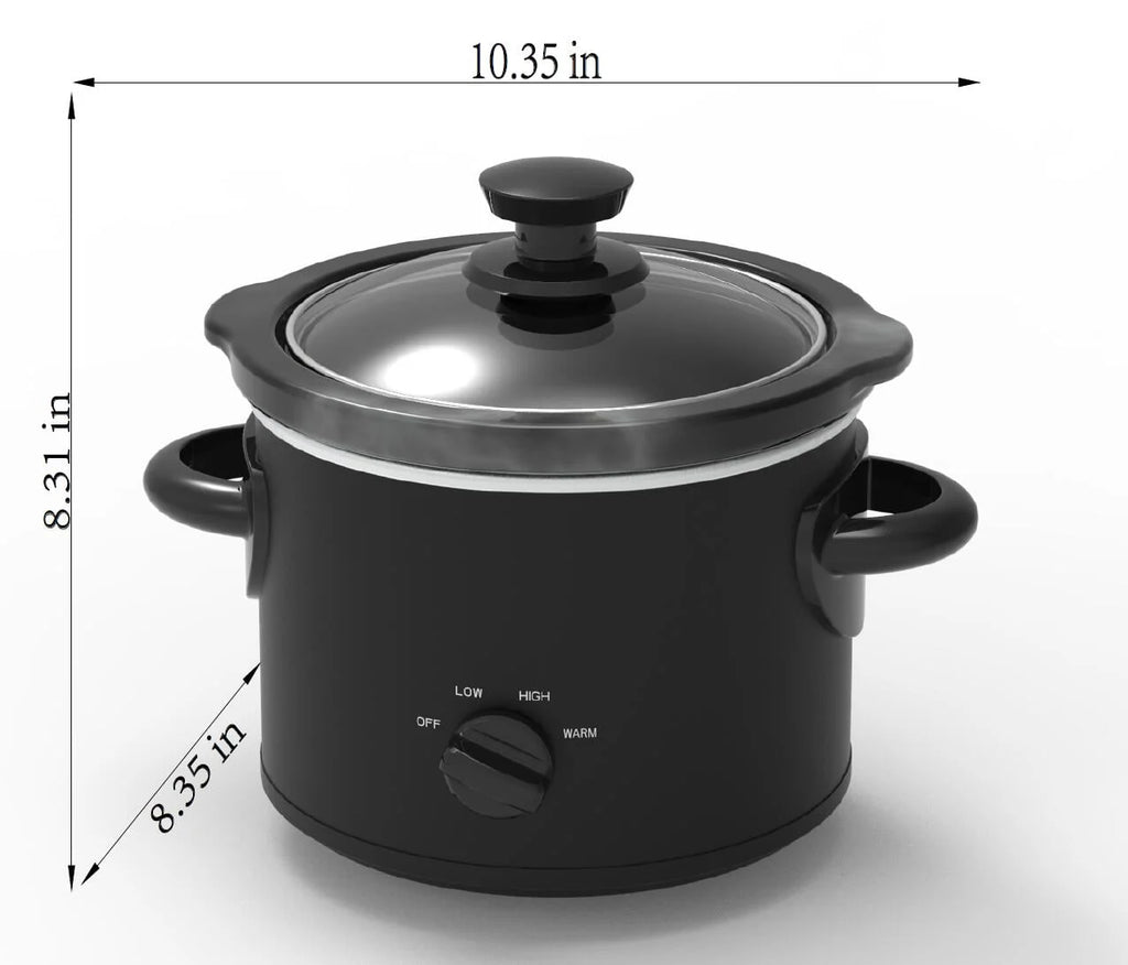2 QT Slow Cooker, Matte Black B4723
