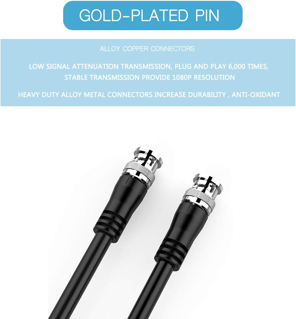 100ft 3G 75 Ohm BNC to BNC Coax Cable L4950