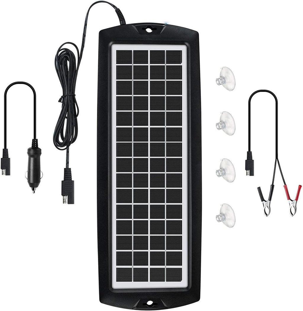 12V 8W Portable Waterproof Solar Car Battery Trickle Charger V6696