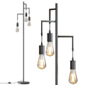3 Light Black Floor Lamp U464
