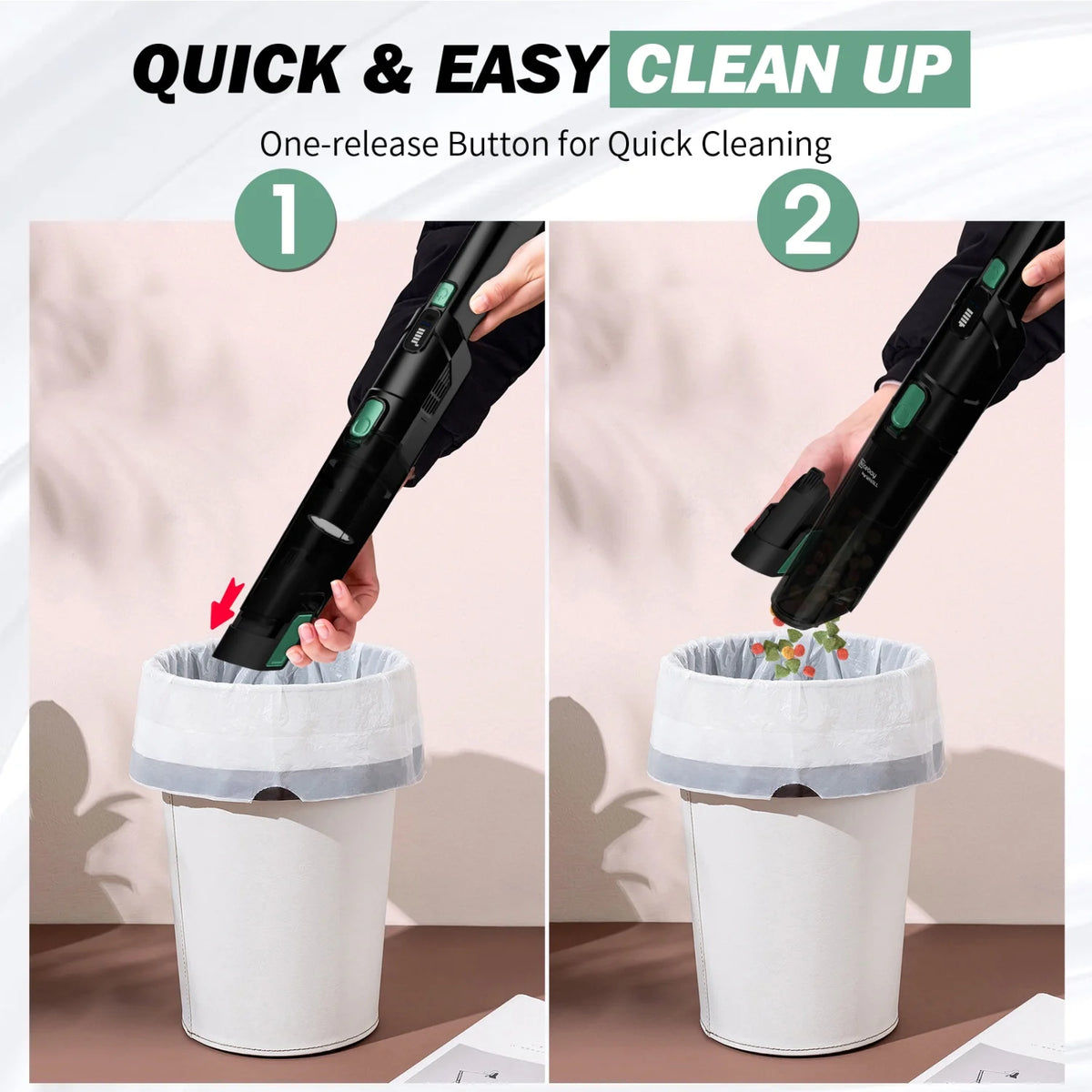 Handheld Cordless Vacuum with 15KPA Suction Z622