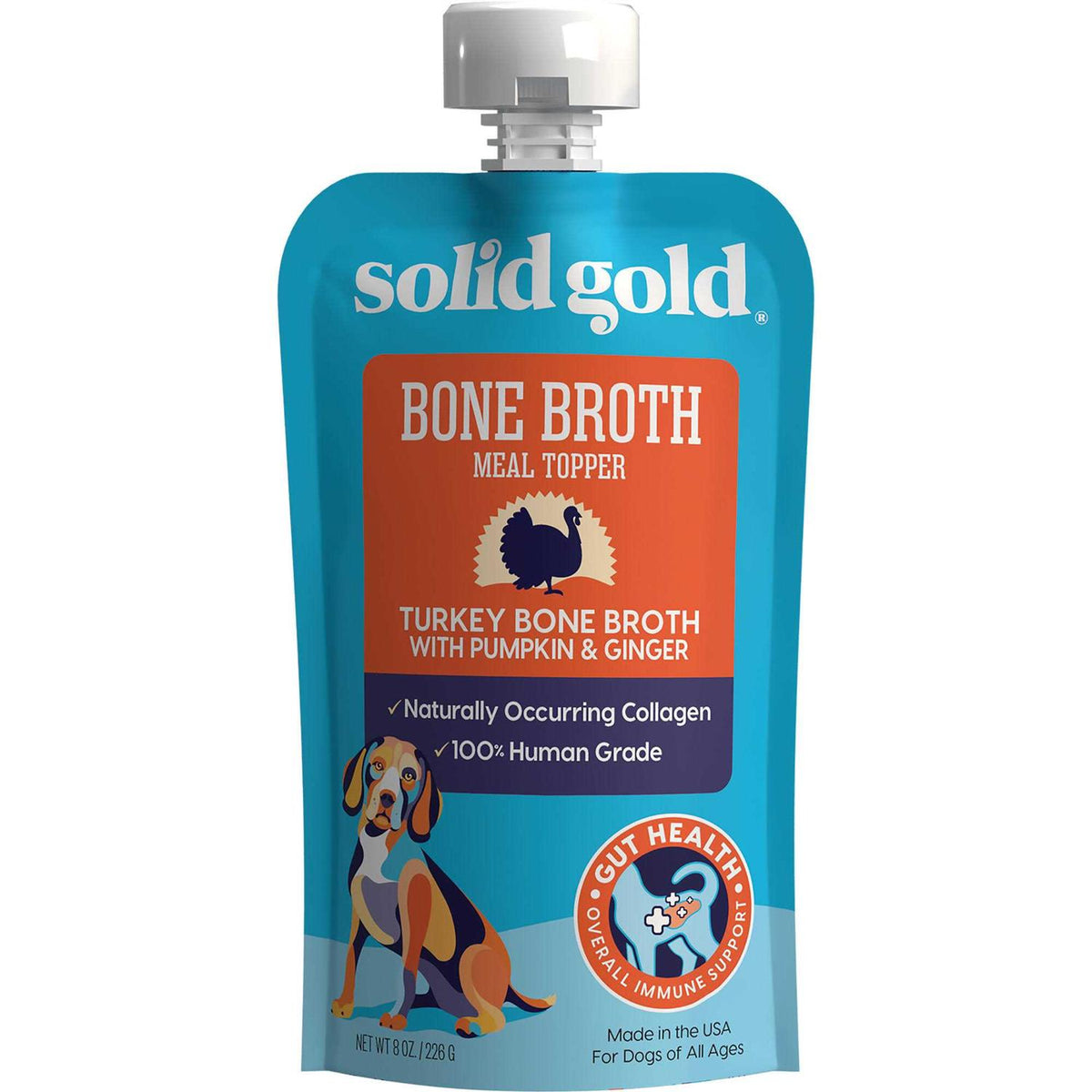 Solid Gold Turkey Bone Broth with Pumpkin & Ginger Dog Food Topper S9414