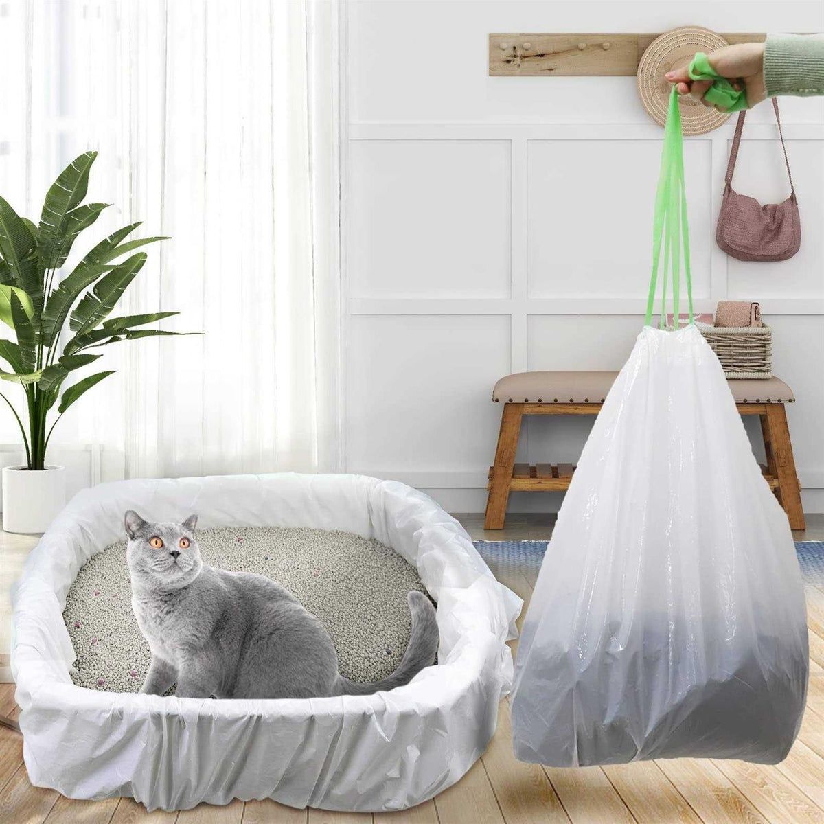 Sifting Cat Litter Box Liners Bags with Holes Y1083