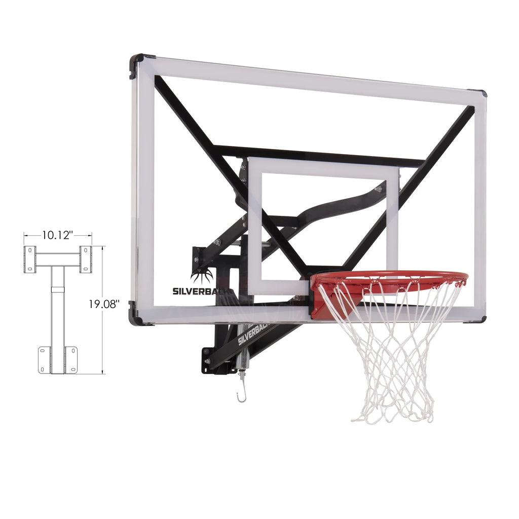 Wall Mounted Adjustable-Height Basketball Hoop V122026