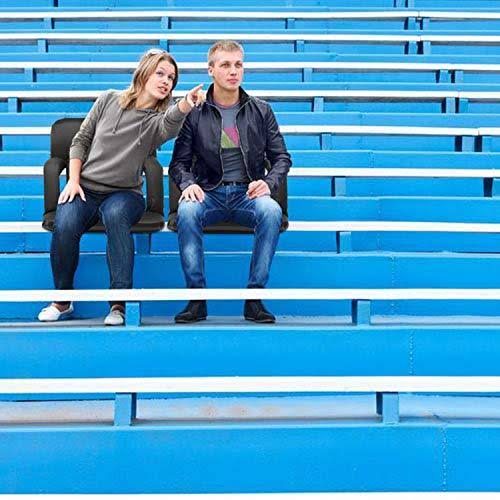 Black Set Stadium Bleacher and Bench Seat Chair with Carry Straps O928