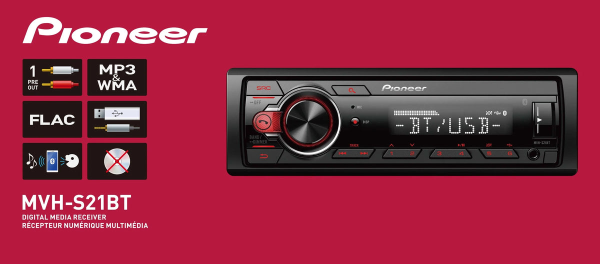 Single Din Bluetooth Car Stereo Digital Media Receiver I285