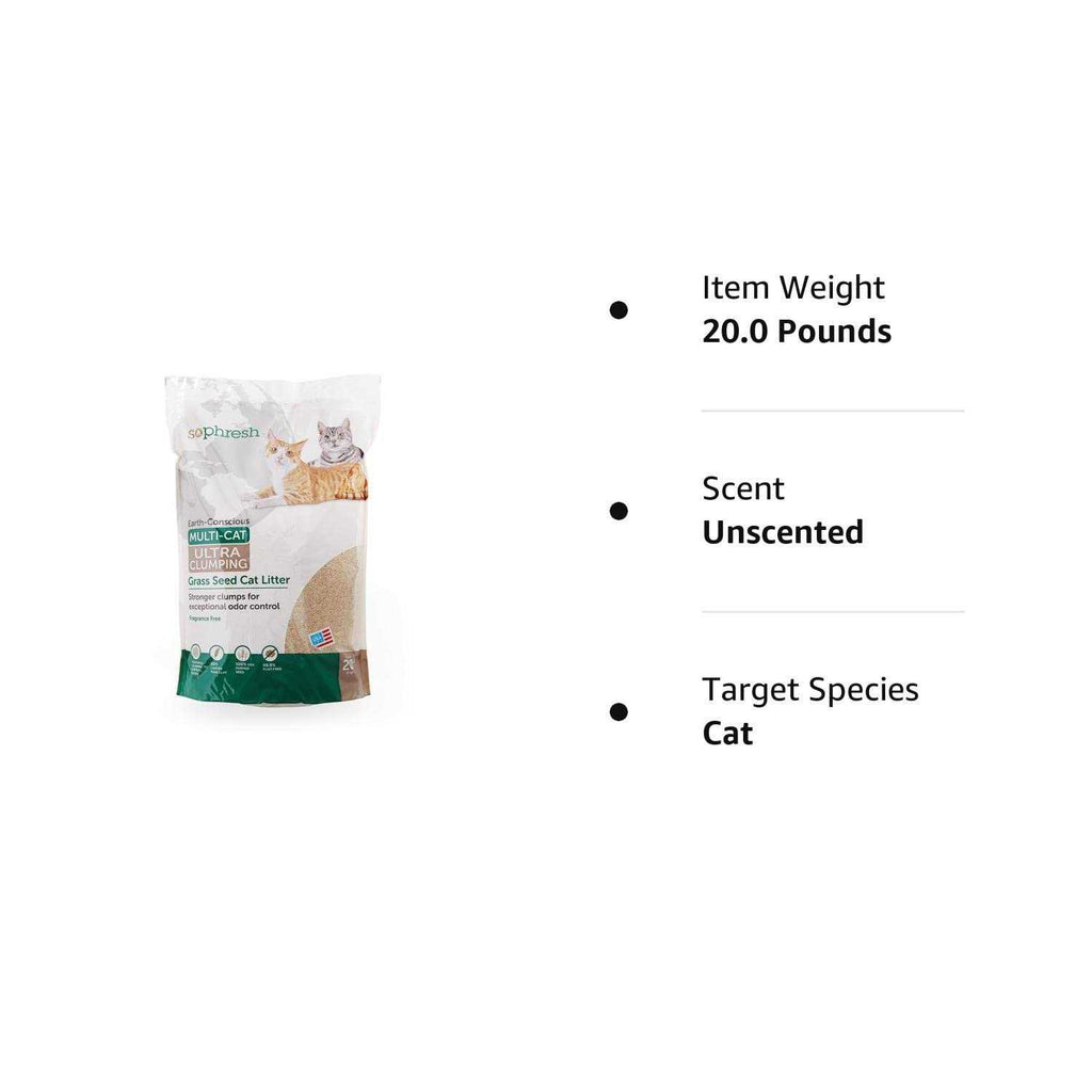 Unscented Clumping Grass Seed Cat Litter C995797