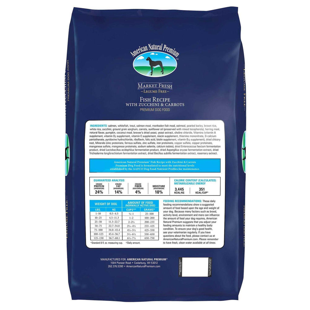 Market Fresh Fish Recipe with Zucchini & Carrots Dry Dog Food A868