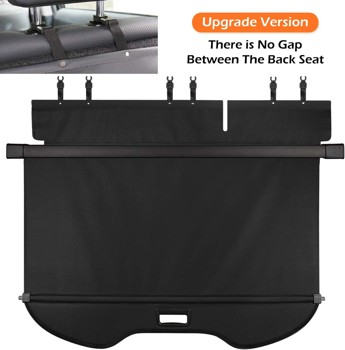 Black Retractable Waterproof Cargo Cover I770