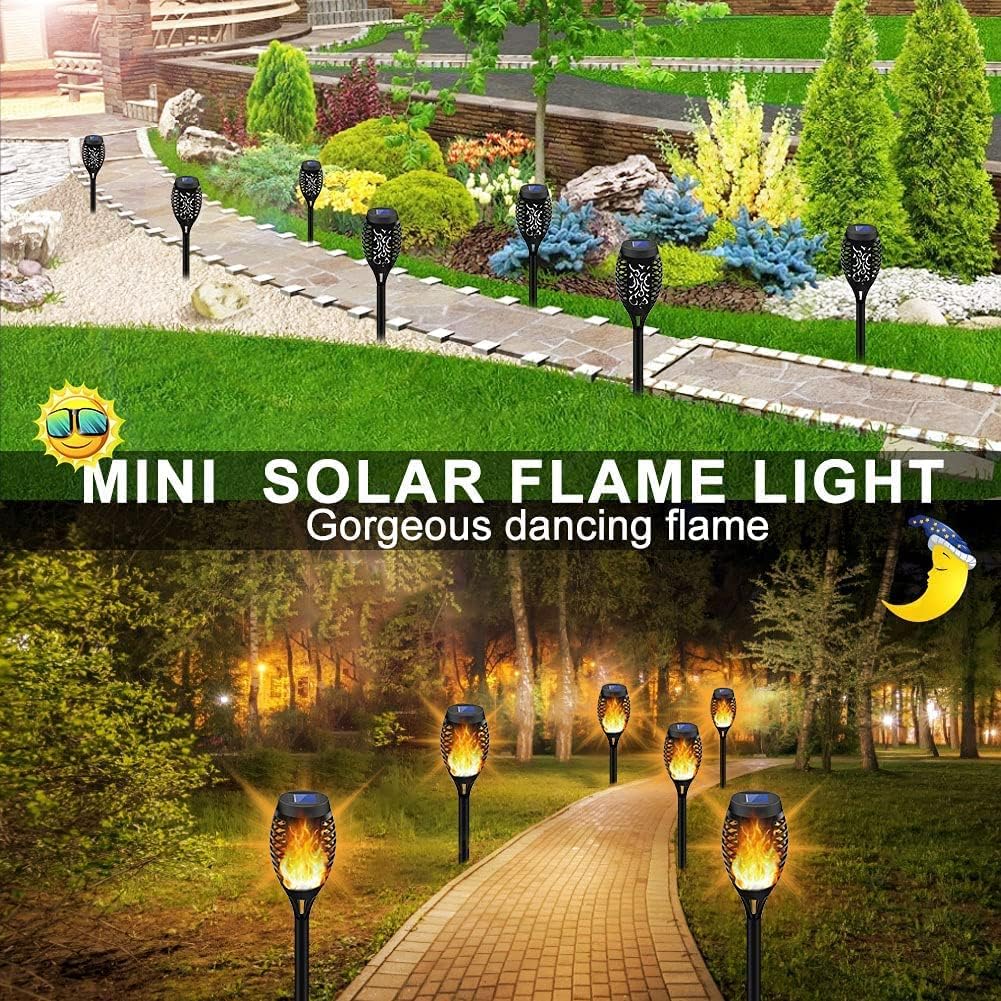 12 Pack Solar Torch Light with Flickering Flame V52856